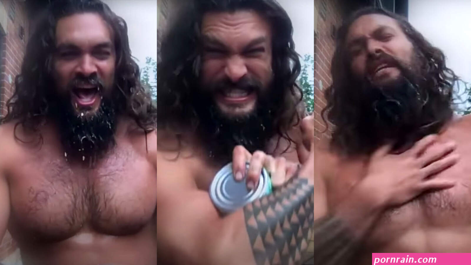 Jason Momoa Rubs His Naked Chest With Hand Sanitizer Tuna Water