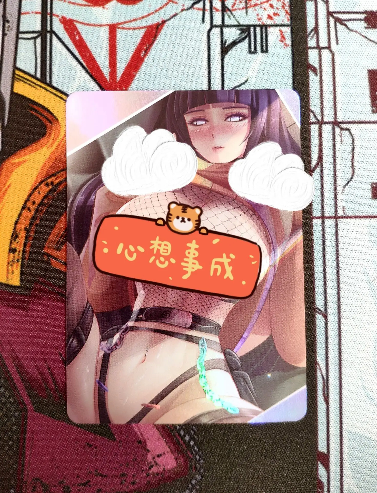Naruto Sexy Nude Girl Card Diy Color Flash Card Hyuga Hinata Fishing Net Underwear Collection Card Anime Peripheral Gift 6388mm