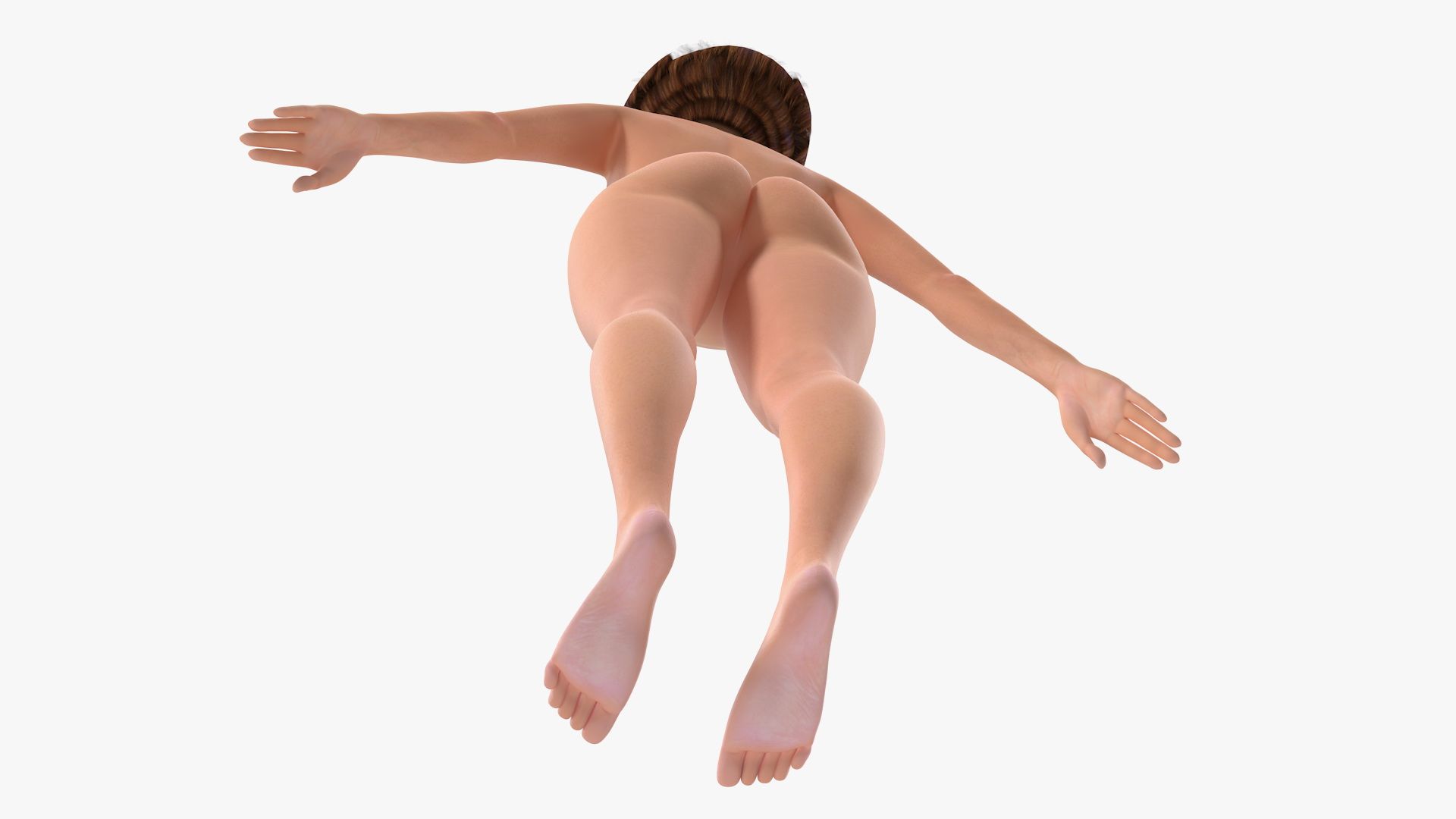 T-Pose de mujeres desnudas de dibujos animados Modelo 3D 99