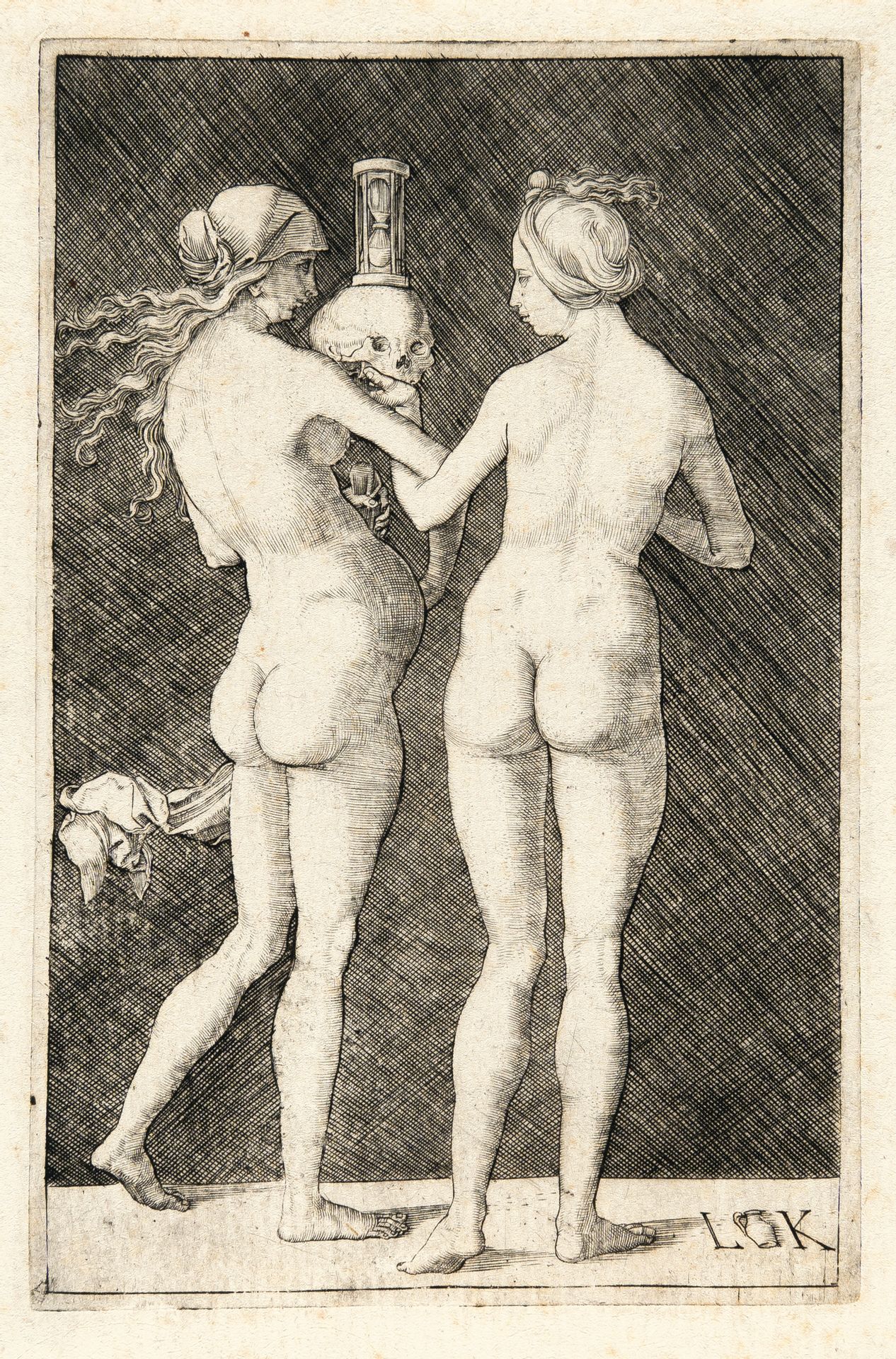 Dos mujeres desnudas vistas de espaldas alegora del en