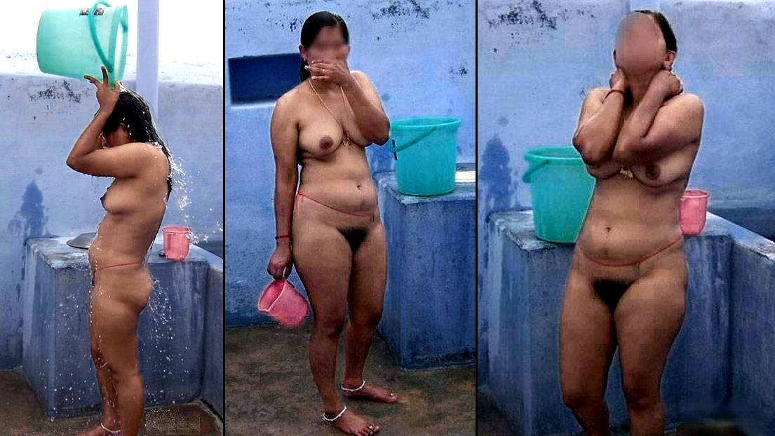 Mature village aunty caught bathing on XXX cam leaked indian sex