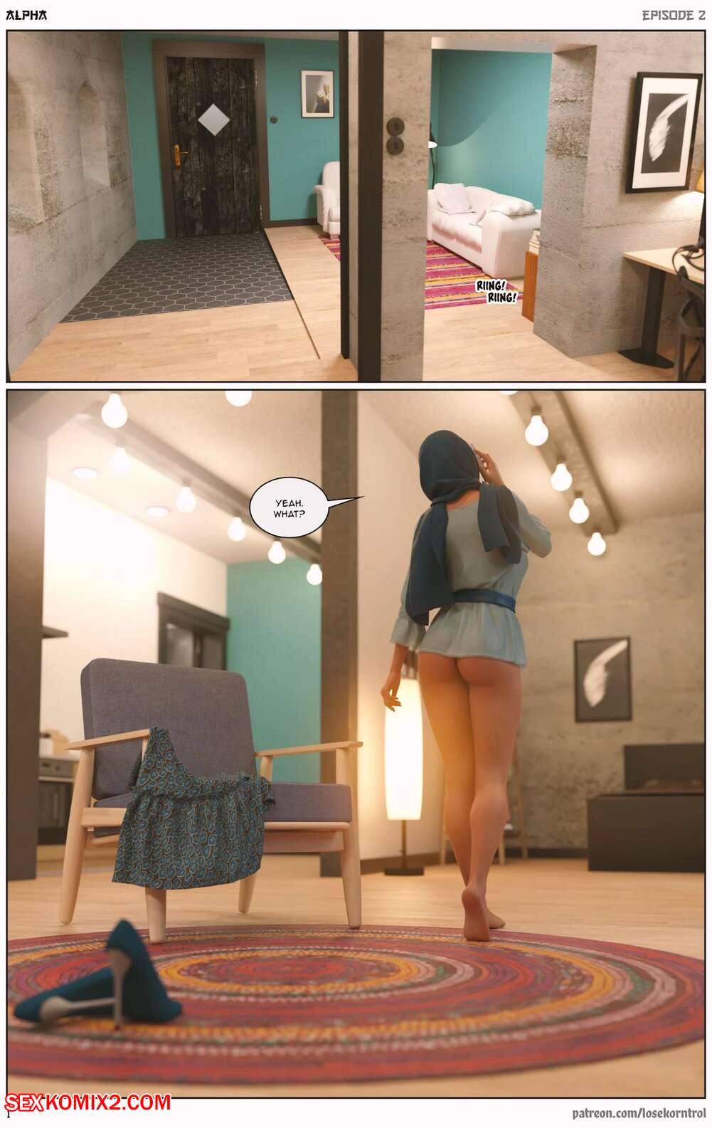 Porn comic Alpha. Chapter 2. LoseKorntrol Hijab 3DX. Sex comic busty brunette beauty