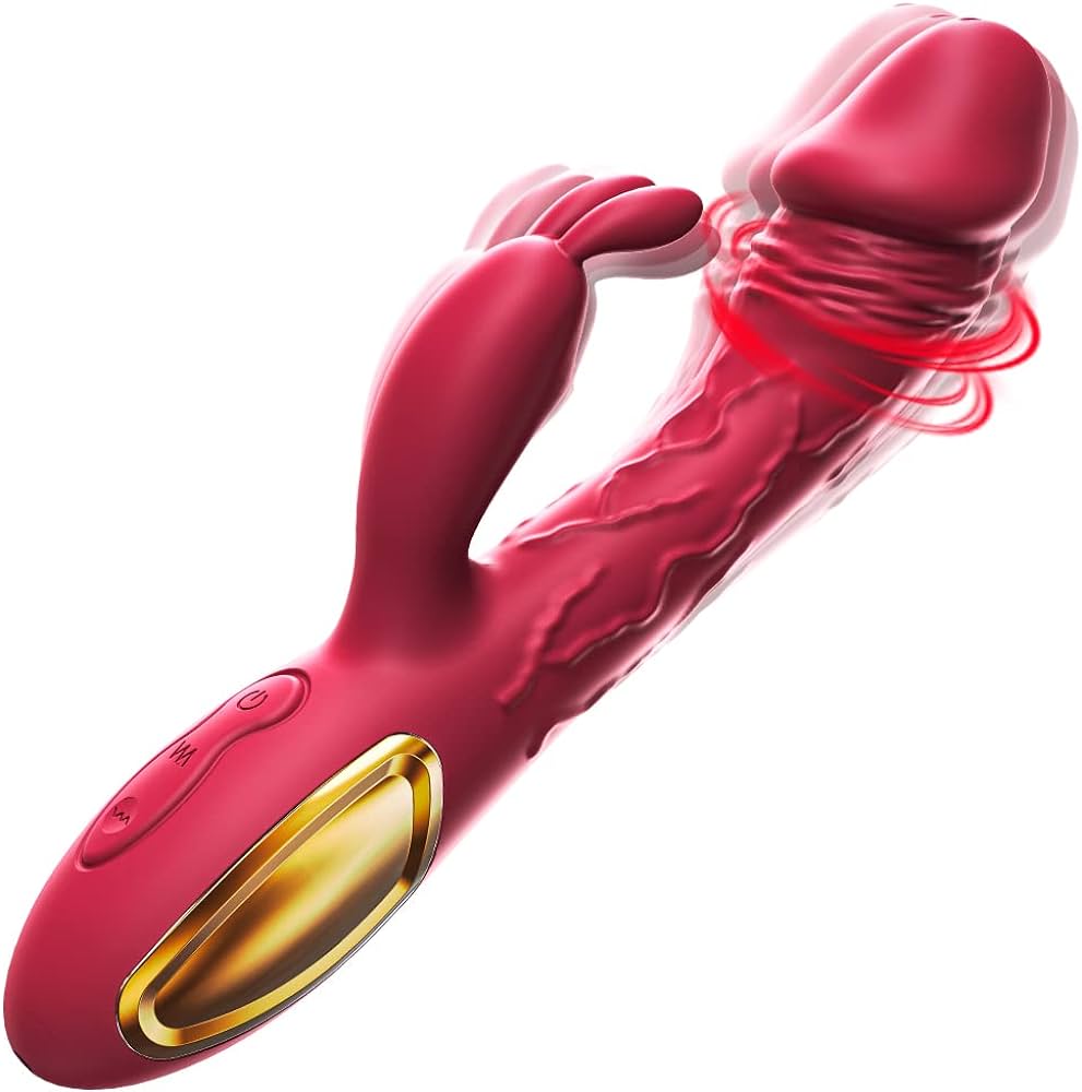 : rozonii Vibrator Dildo G spot Rabbit Dildos Realistic Vibrators for Sex Toys for Women 10 Powerful Vibration Modes for Clitoral Stimulation Waterproof Toy Woman Adult Couples vibrater Red : Health