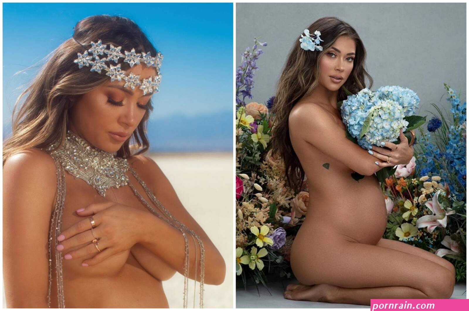 Arianny Celeste strips naked for her babys gender reveal