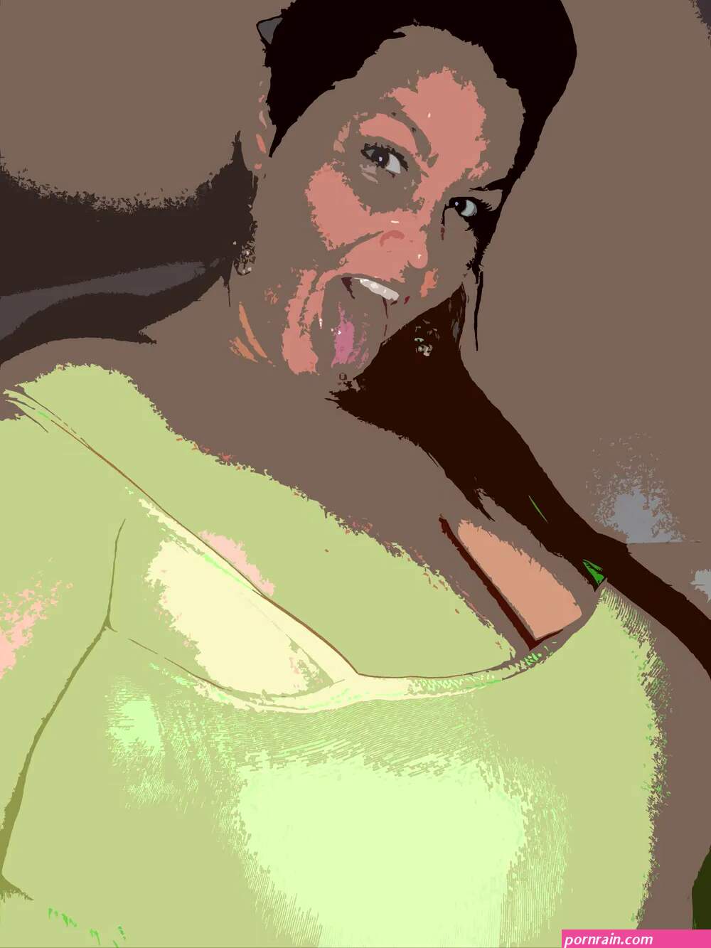 YAH! 10 ssbbw bbw fat curvy curves plussize tongue green big boobs tits