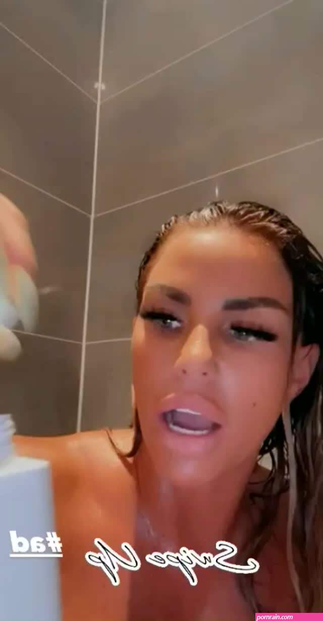 Katie Price strips naked for shower video after walking for the first time in five months after foot operation