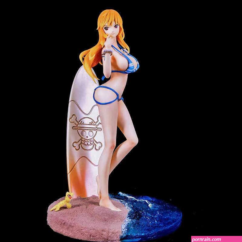 One Piece Naked Figures GK Nami Adult Figurine Toys 33CM Cat T220819 3 081.