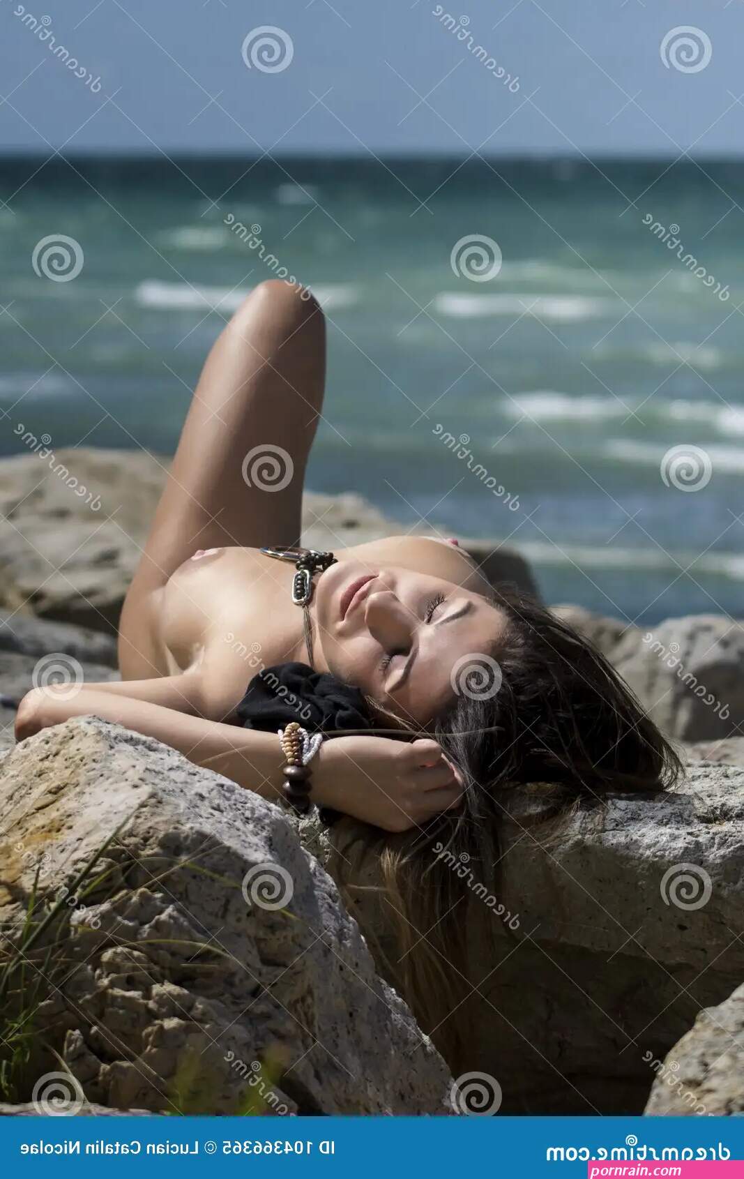 Beauty on the beach stock image. Image of alternative