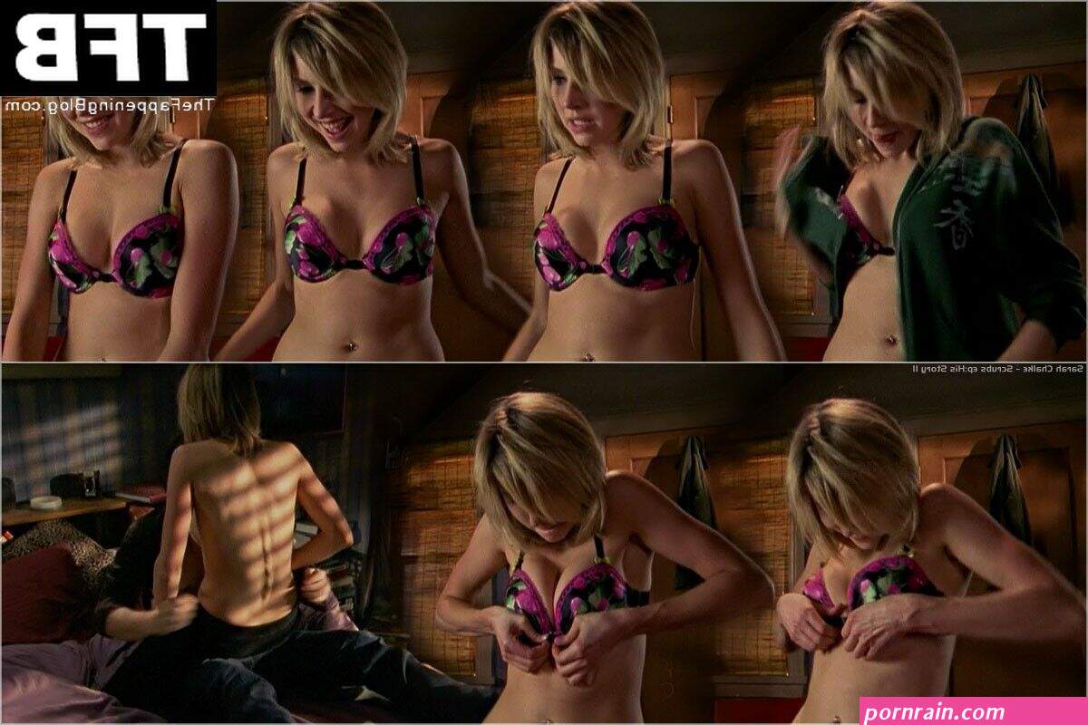 Sarah Chalke Topless Sexy Collection