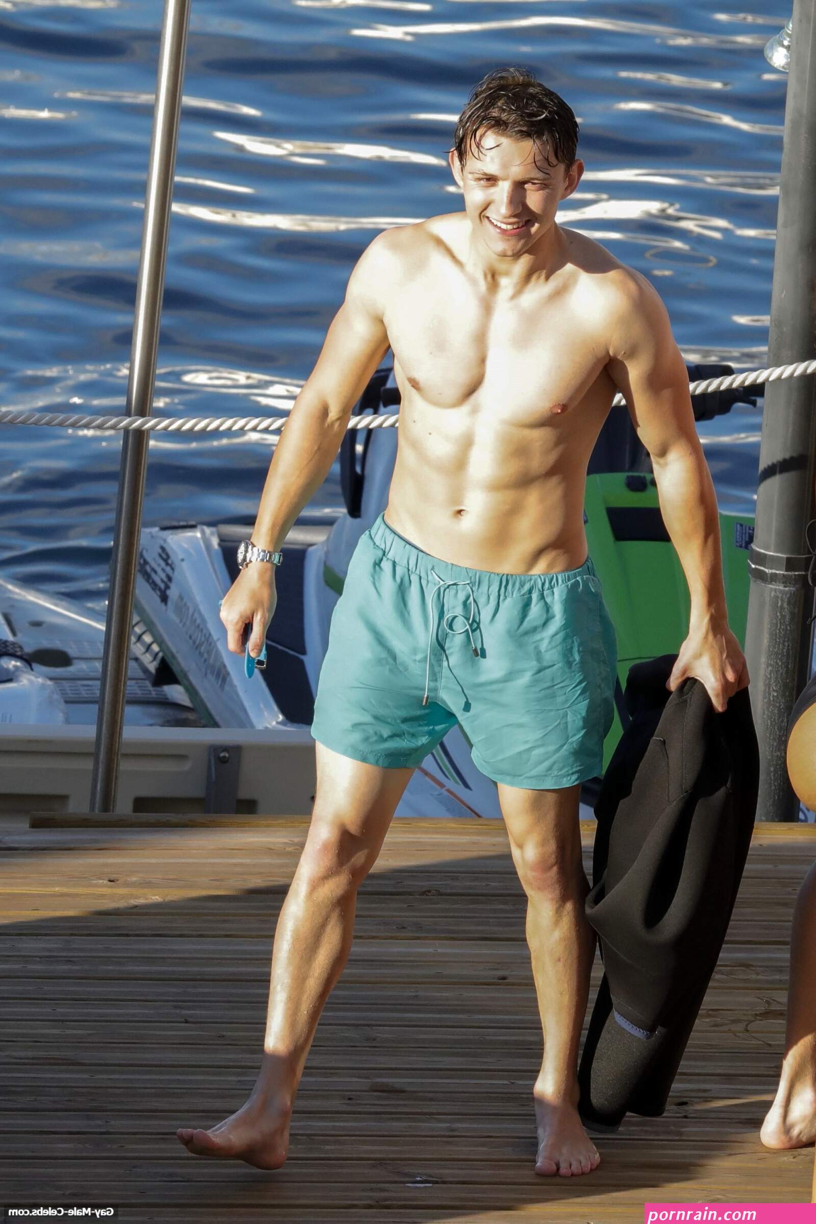 Tom Holland Looks Hot Shirtless During Jet Ski