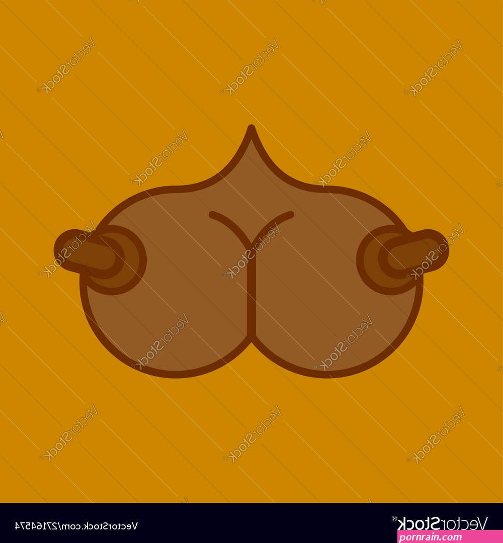 Boobs african american isolated big female tits Vector Image