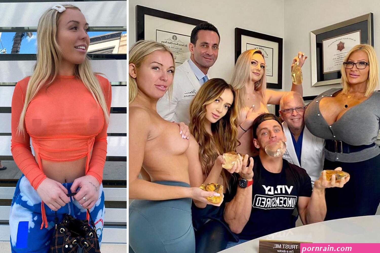 Super Bowl 2020 streaker Kelly Kay shows off new boobs after surgery as she joins the no bra club