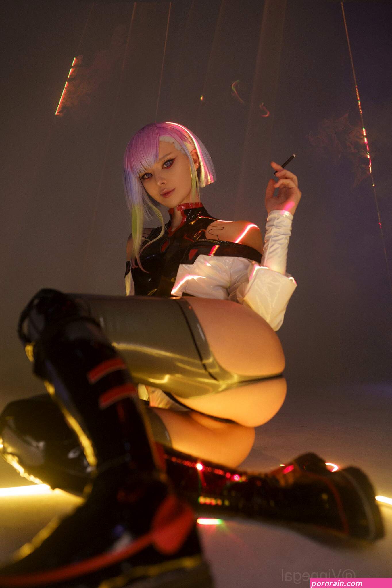 women Vinnegal ass cosplay Russian women cyberpunk Cyberpunk 2077 Cyberpunk: Edgerunners Lucyna Kushinada Cyberpunk: Edgerunners crotch floss