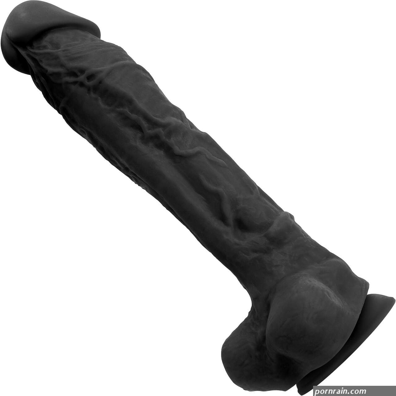 Colours Pleasures 10 Inch Black Silicone Suction Cup Dildo