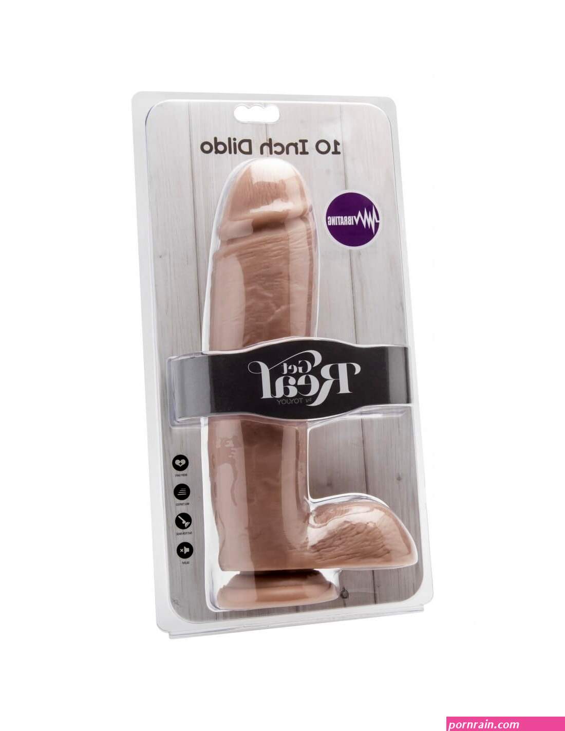 ToyJoy GetReal Dildo 10 inch with balls vibrator