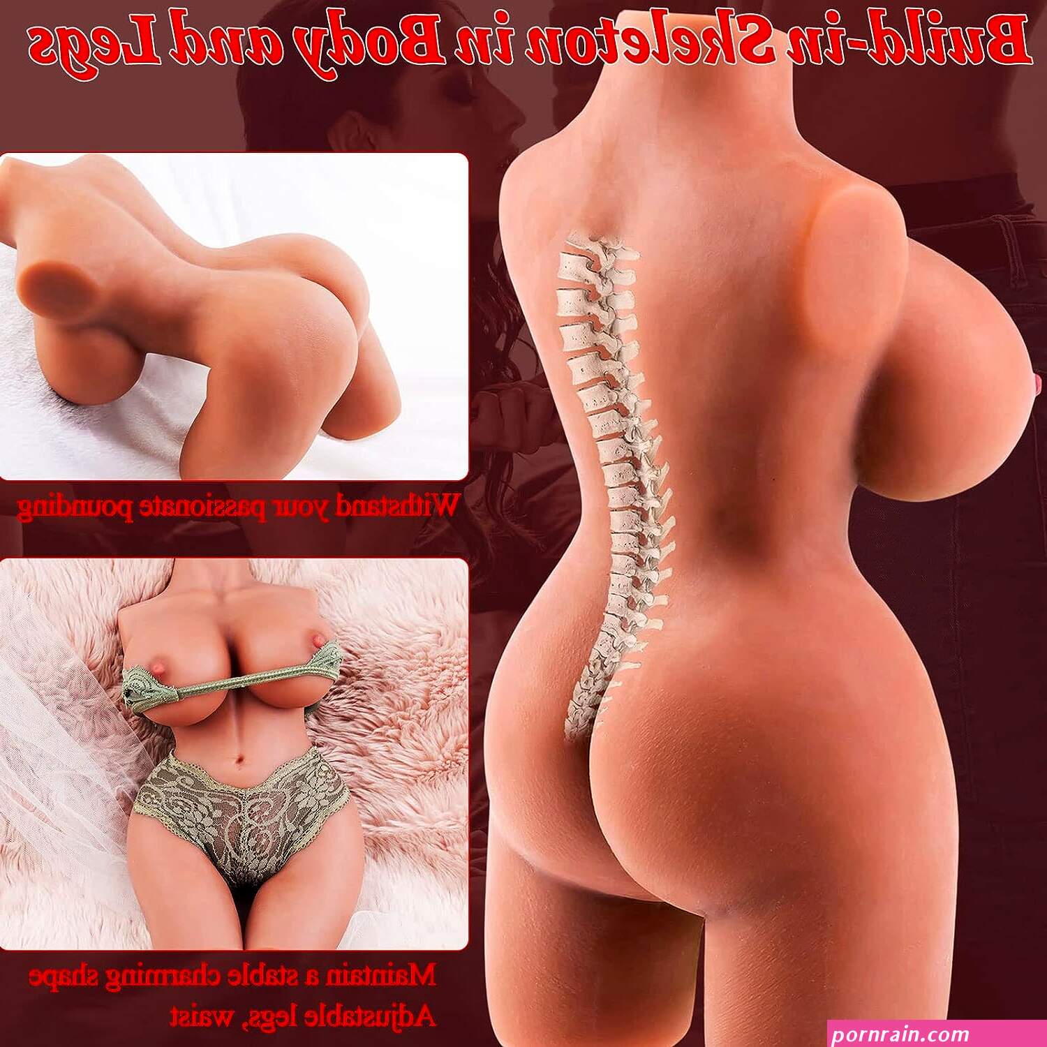 Small Sex Doll Men Realistic Pussy Ass Torso Fake Pussy Sex Toy Big Booty Sex Toy with Real Pussy Big Butt Sex Doll Tight Pussy Vagina Body Silicone Dolls for Real Sex