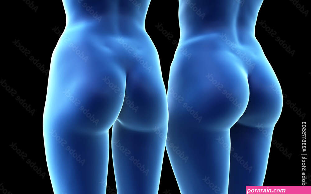 3d rendered medically accurate illustration of a big and a small female butt Stock