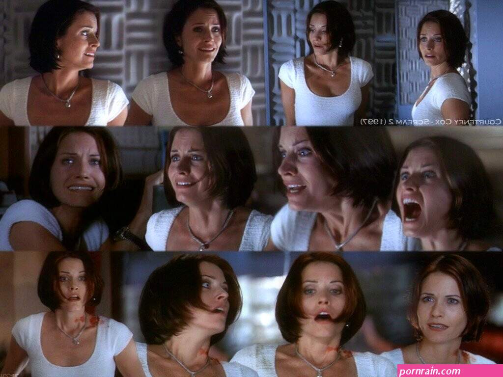 Naked Courteney Cox in Scream 2 ANCENSORED