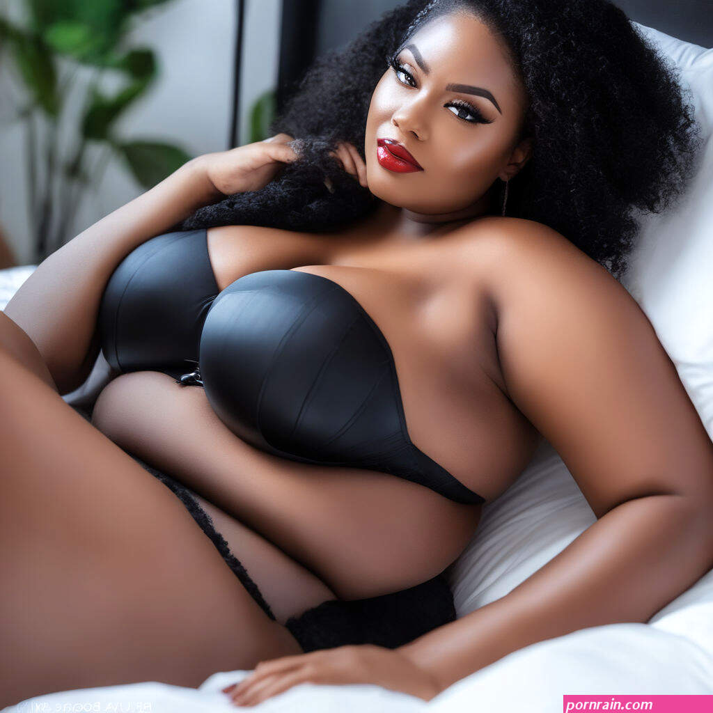 romantic chubby ebony woman