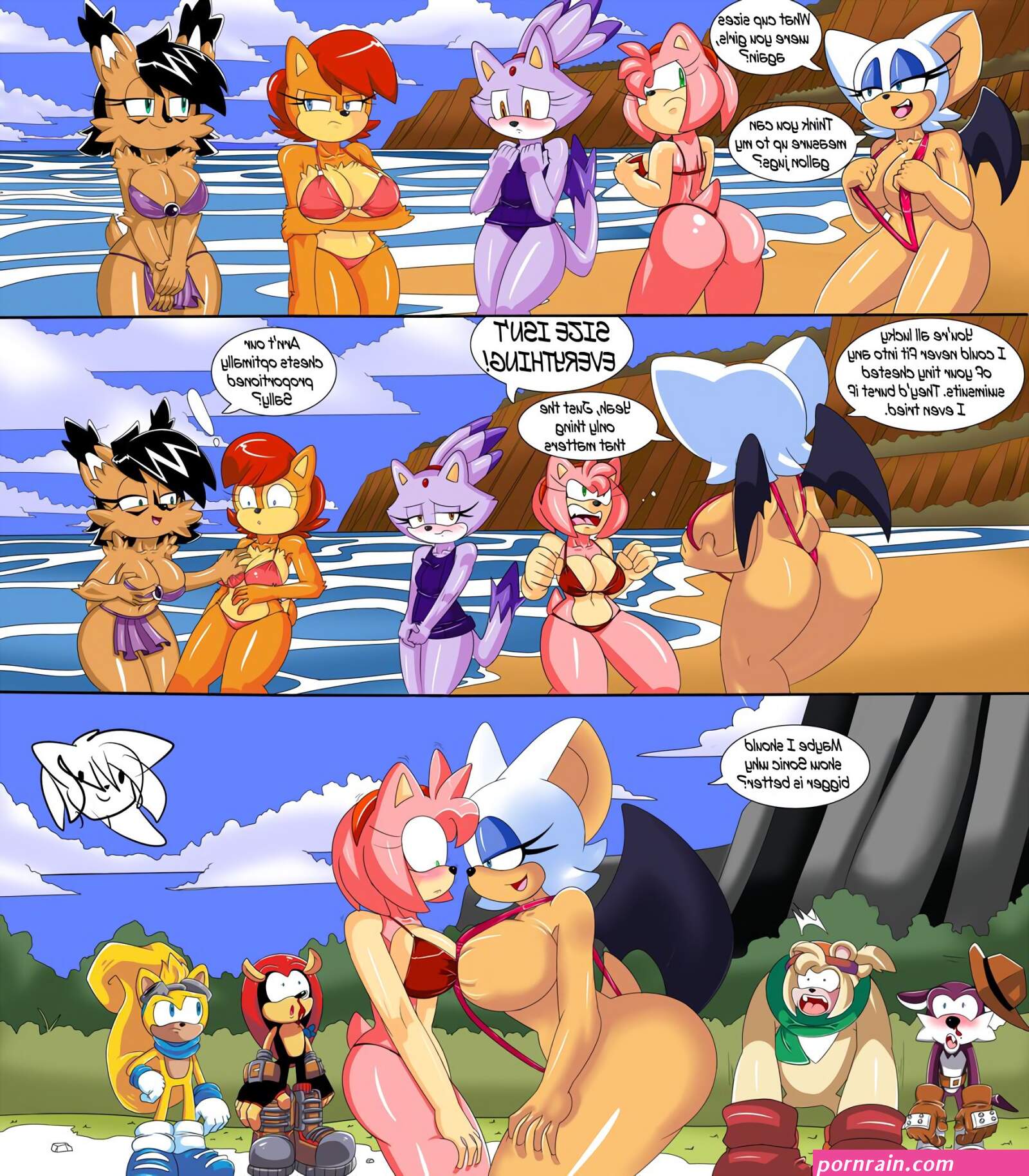 Sonic Girls Breast Expansion Porn comic Rule 34 comic Cartoon porn comic