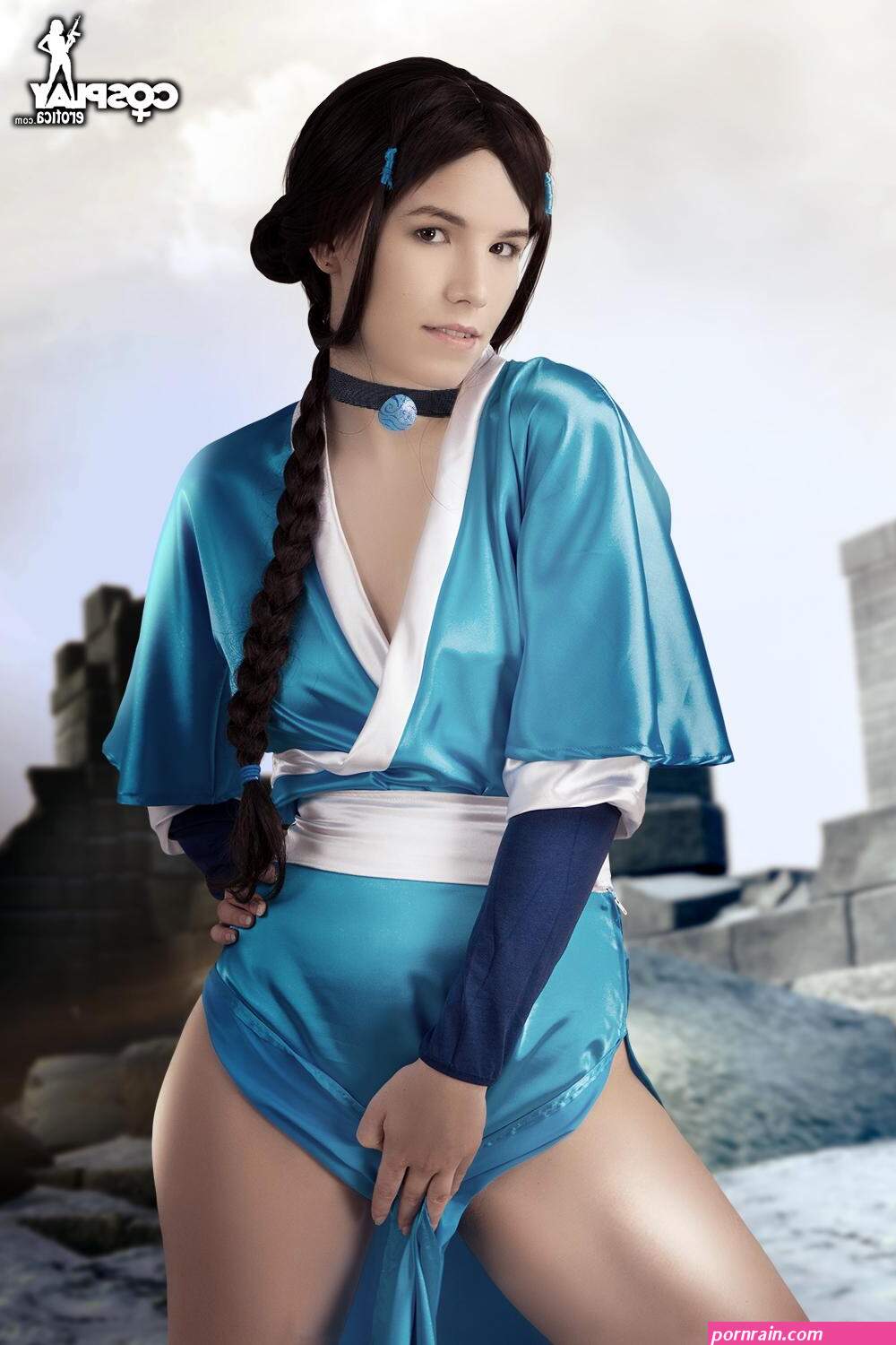 Cassie Nude in Katara from Avatar