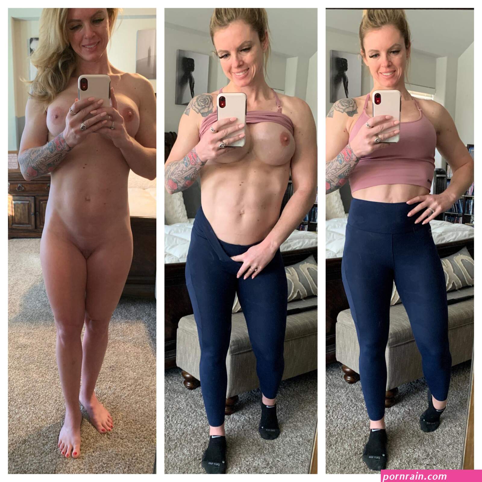 Gym attire vs milf attire.