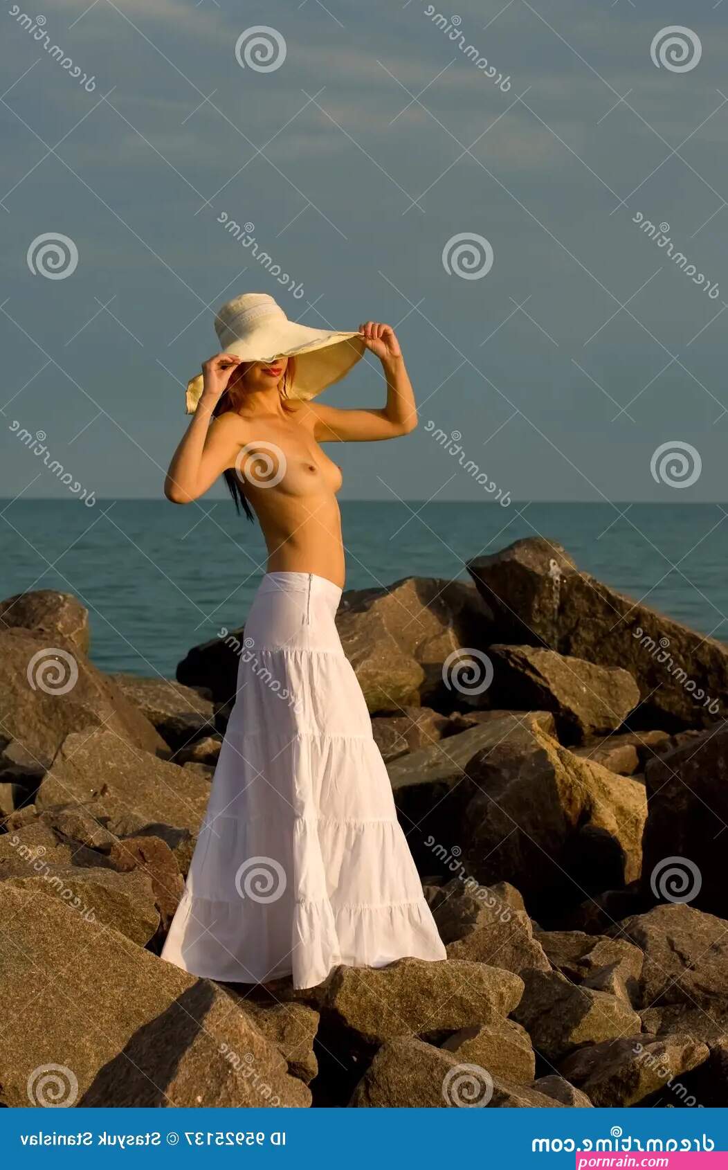 Naked beach girl stock image. Image of model naked sensual