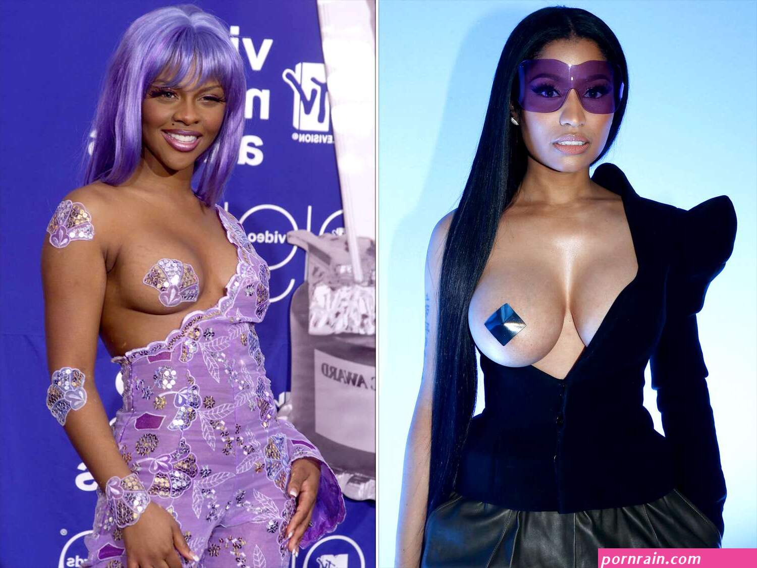 Nicki Minaj Pulls a Lil Kim in Boob-Bearing Top and Pasty