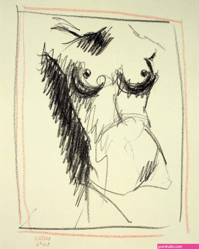 EUROPEAN NUDE YOUNG GIRL 14 Charcoal and graphite drawing of nude european and asian girls series Drawing by Alessandro Nesci