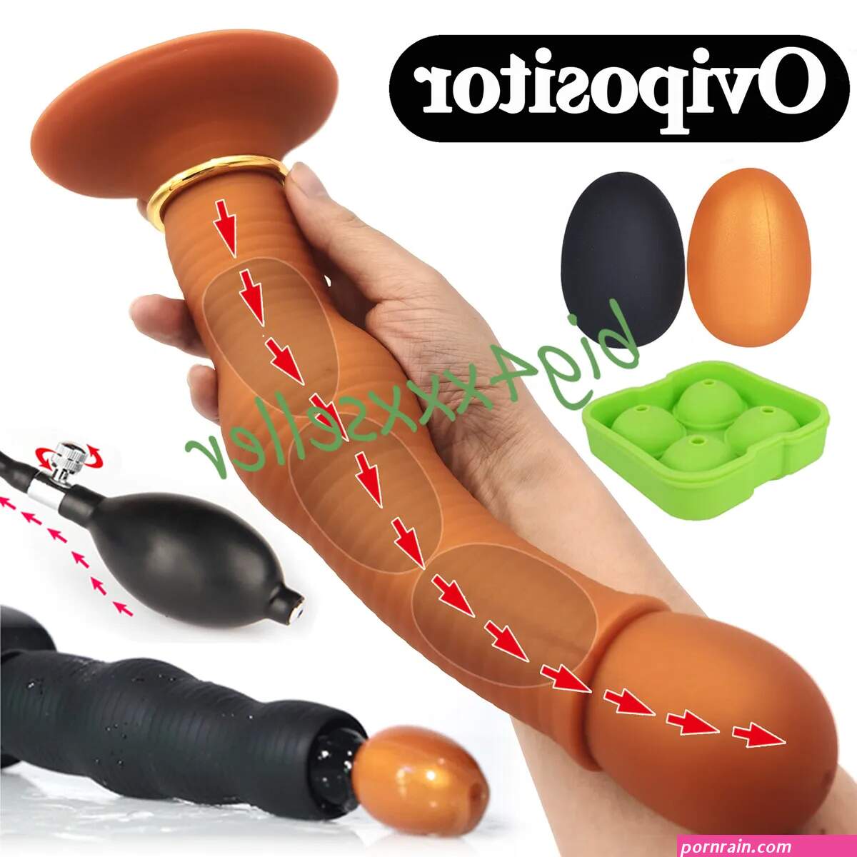 Air Push Anal Ovipositor Stimulate Prostate Massage Butt Plugs Fantasy Dildo Egg
