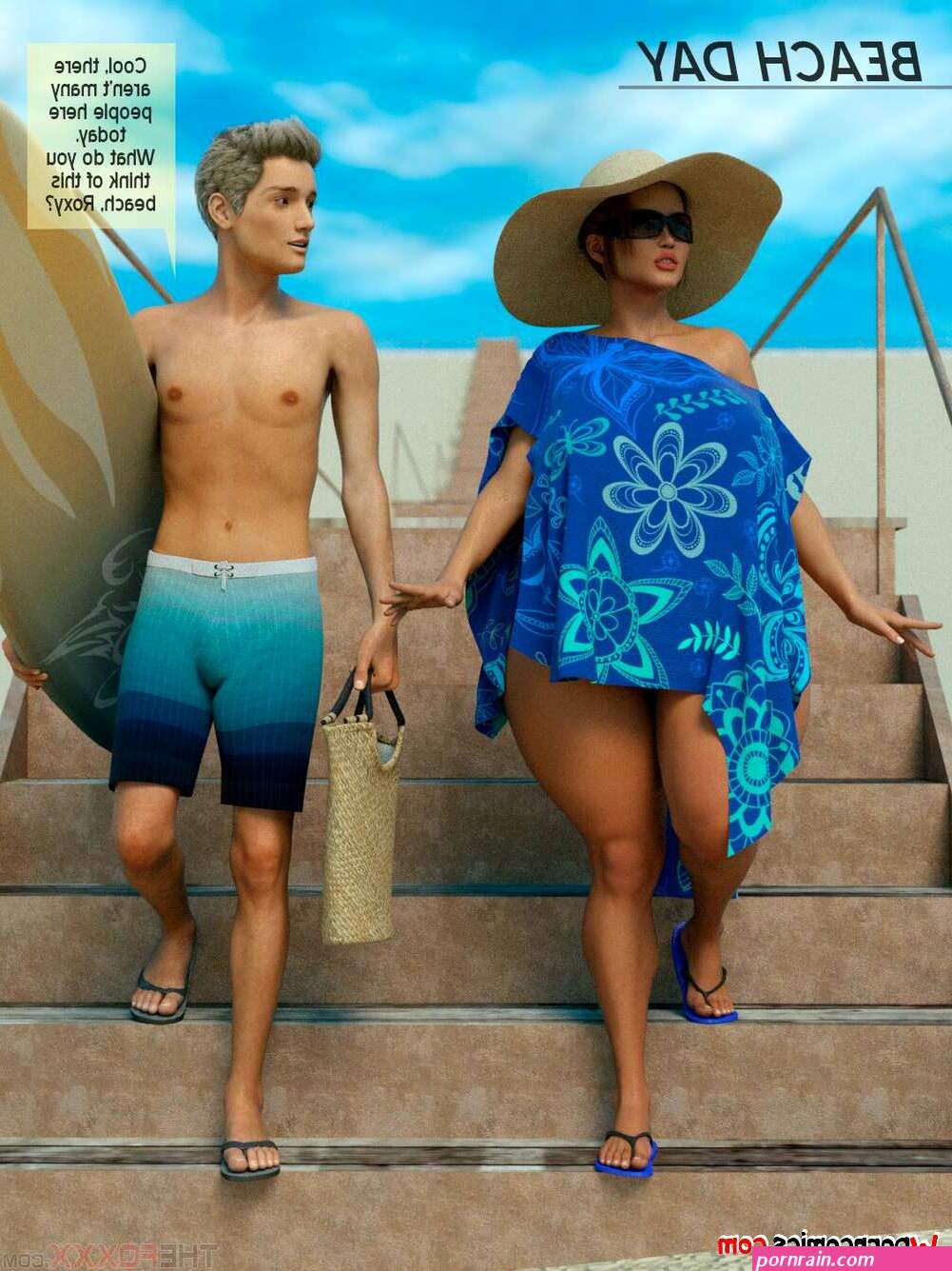 Porn comic Vixensville Canon Story The FOXXX. Episode 11. Beach Day Sex comic aunt and her