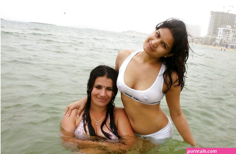 Indian aunty hot beach