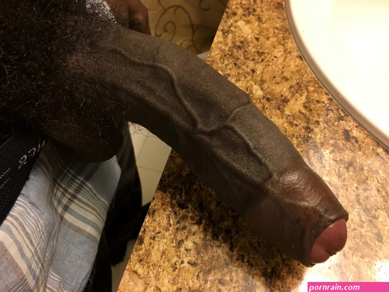 Sexy black uncut cock