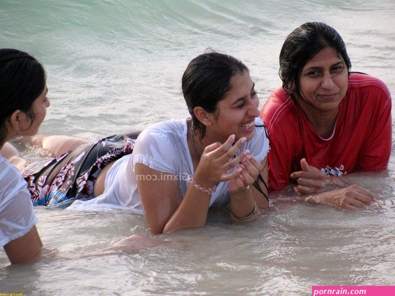 Indian girls in wet dresses looking hot