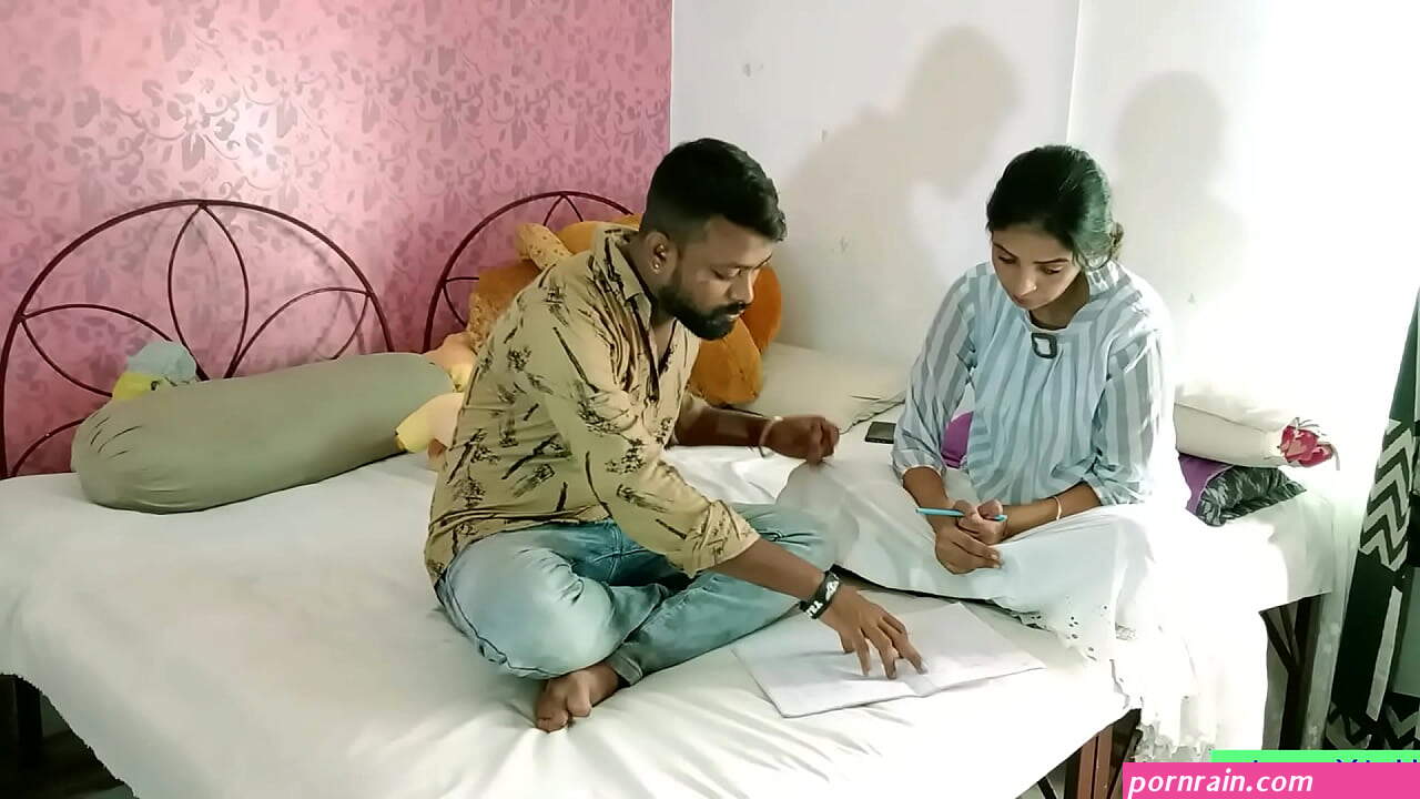 Indian beautiful university girl hot sex with young sir! I need good mark sir!