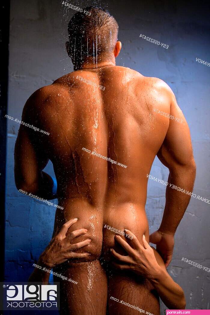 Back view of nude man having sex time with woman under shower Stock Photo Picture And Low Budget Royalty Free Image. Pic. ESY-055232474