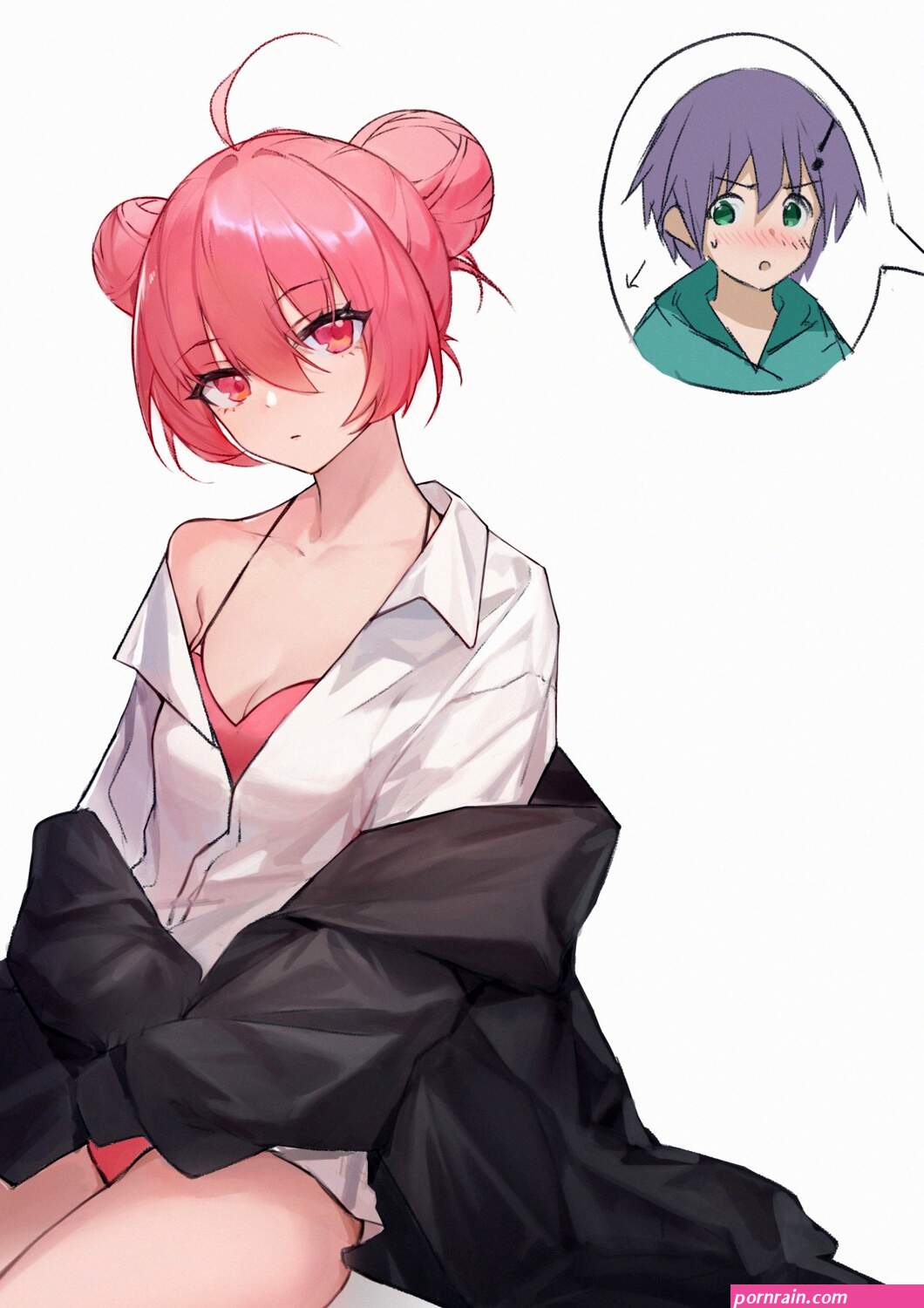 yi saver5607 tonikaku kawaii yuzaki nasa yuzaki tsukasa bra cleavage dress shirt open shirt pantsu
