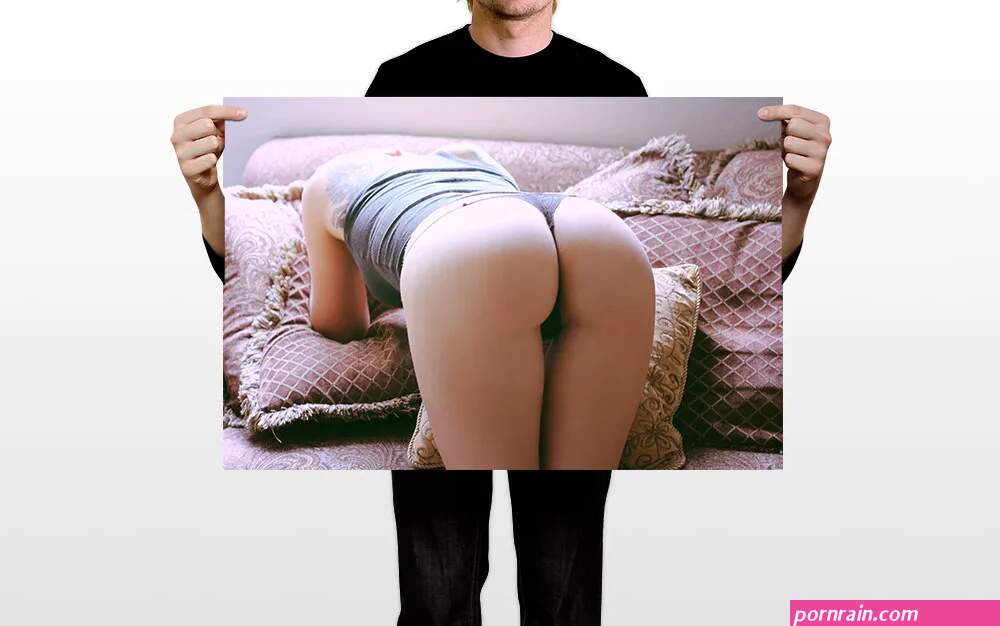 Sexy Woman Thong Rear View Photo Bent Over Art Wall Room Poster