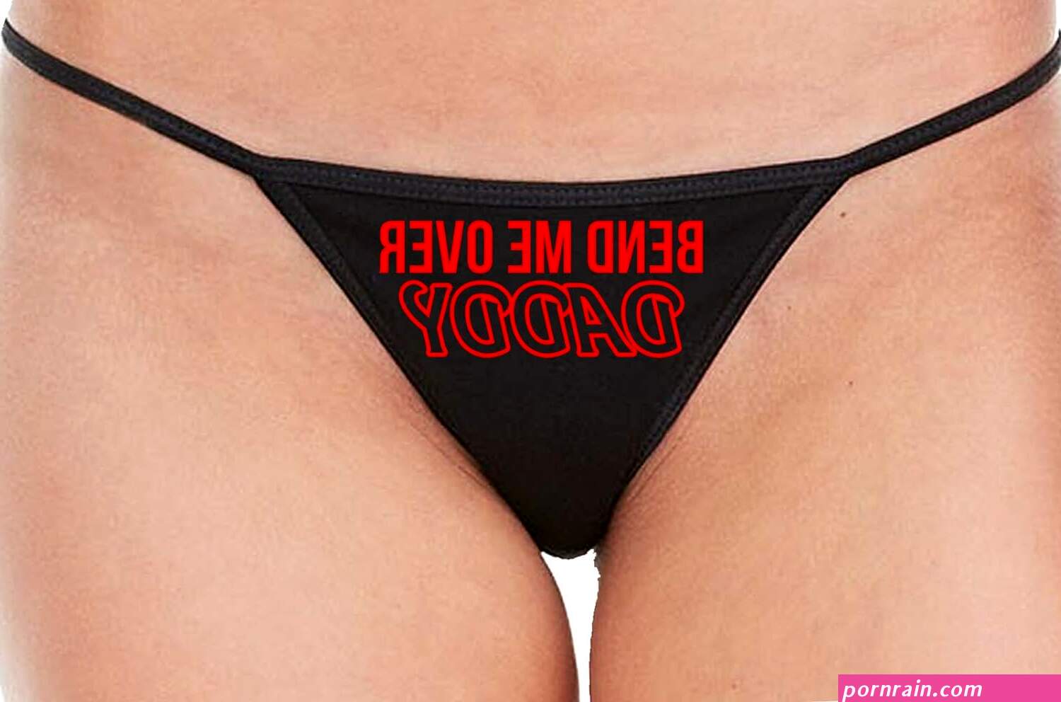 : Knaughty Knickers Bend Me Over Daddy Fuck Me Doggy Style Black String Thong : Clothing Shoes Jewelry