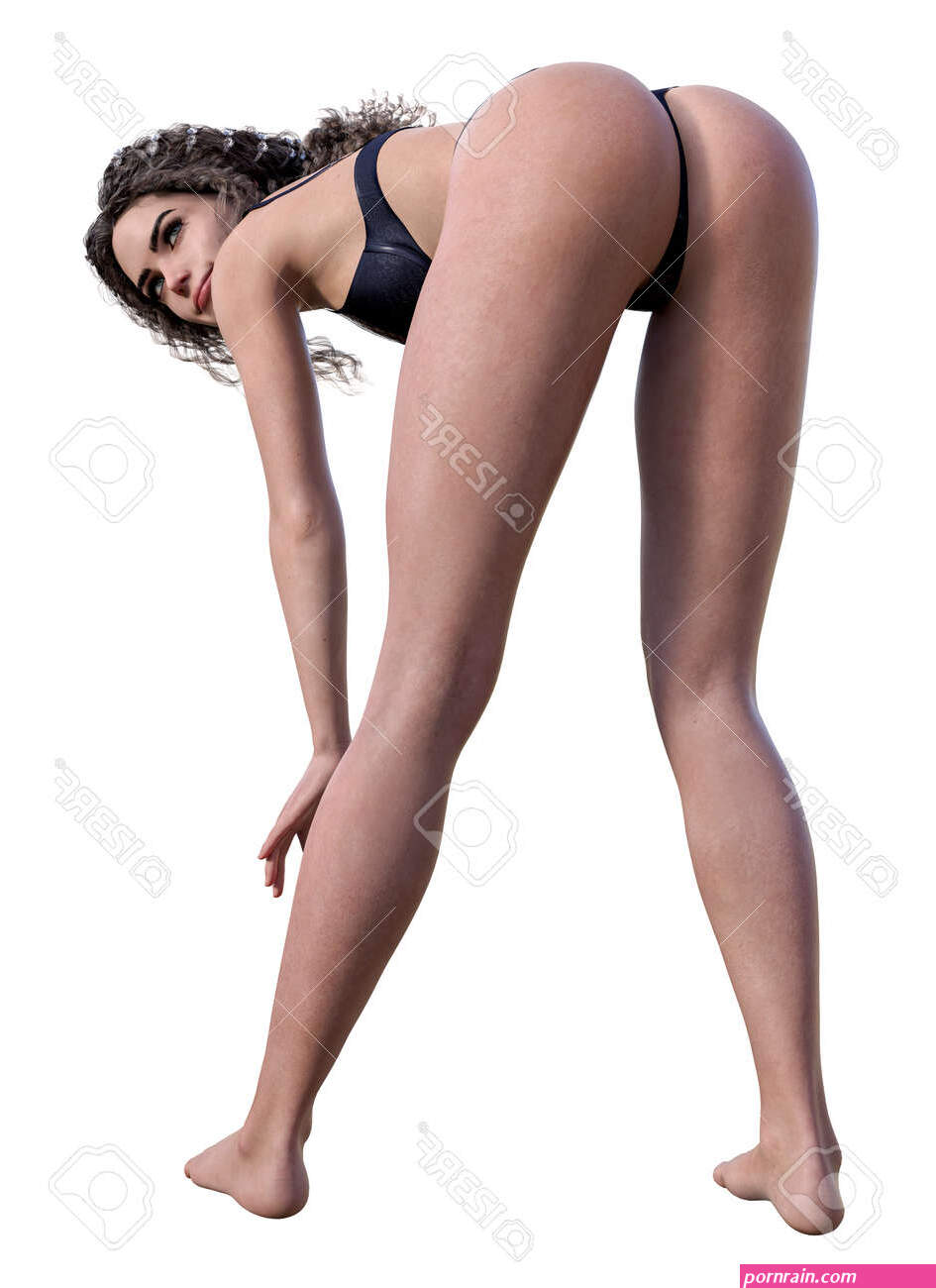3d Illustration Of A Woman Bending Over Showing Her Butt Wearing Bra And Panties Isolated On A White Background. Stock Photo Picture and Royalty Free Image. Image 164540406.
