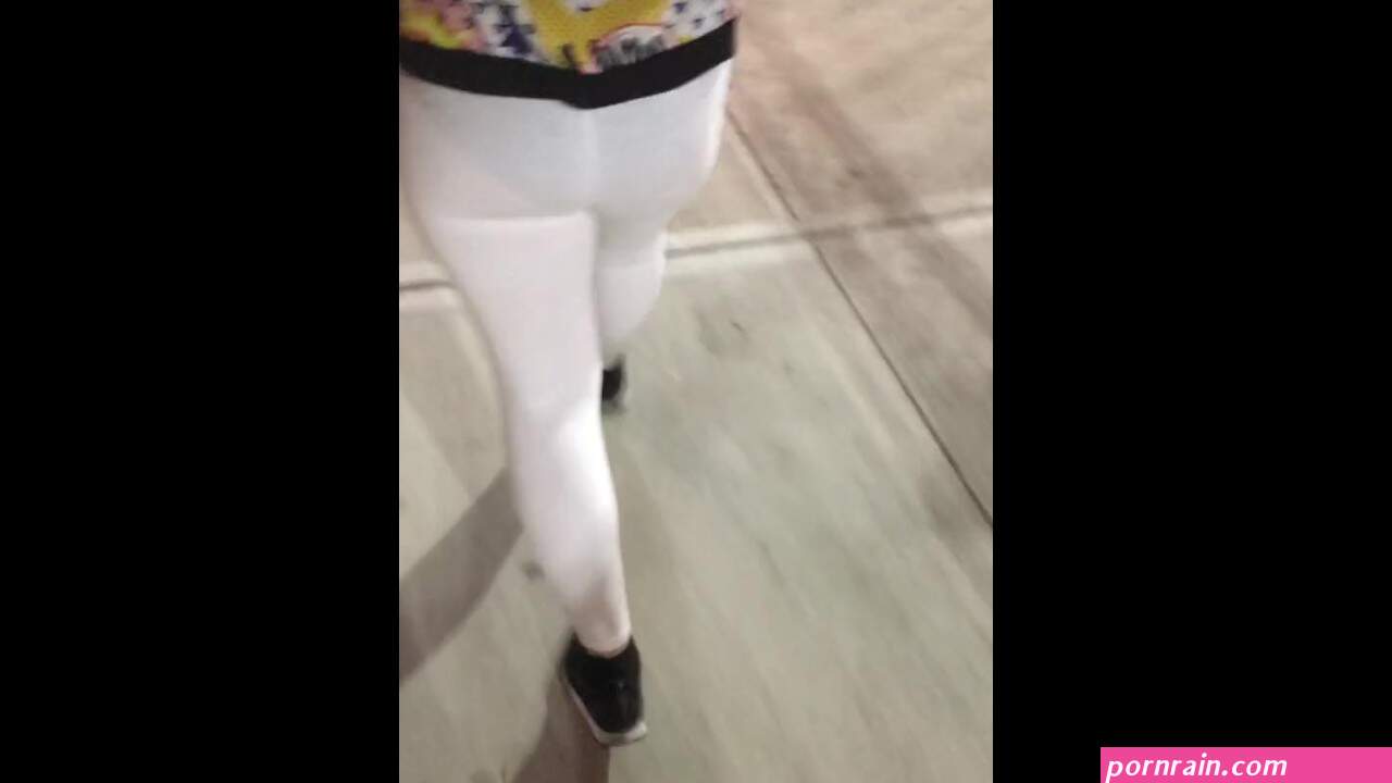 White see through Body Suit in Public Vpl