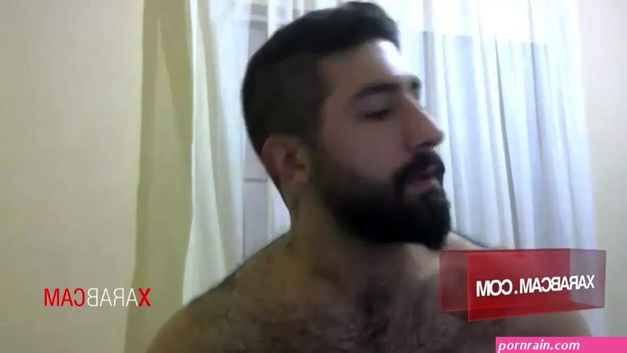 Hot bearded Syrian jerking off