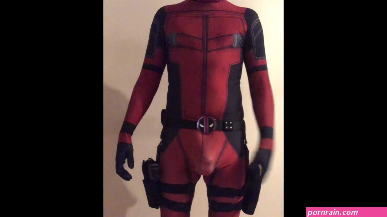 In DEADPOOL Costume with NO UNDERWEAR ON and that BIG PACKAGE