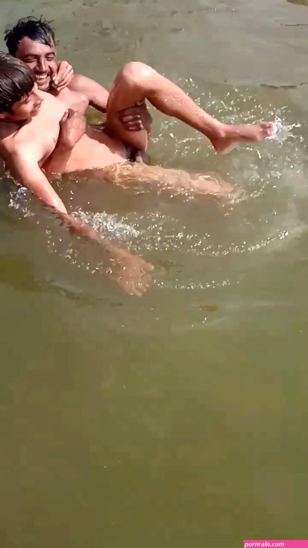 Desi boy stripped in river