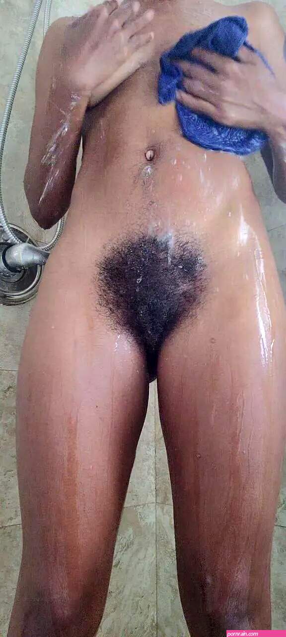 Lady Display Her Very Bushy Pussy