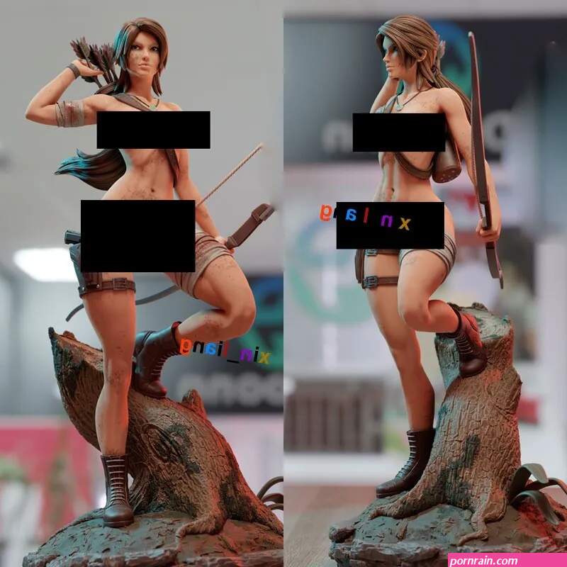 16 32cm Nude Lara Croft 3D Print Figure GK Model Kit Unpainted Unassembled GK
