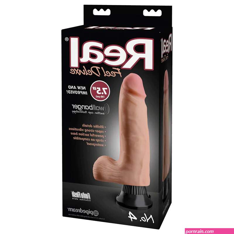 Real Feel Deluxe 4 Dildo 7.5 Vibe wBalls Beige Pipedream
