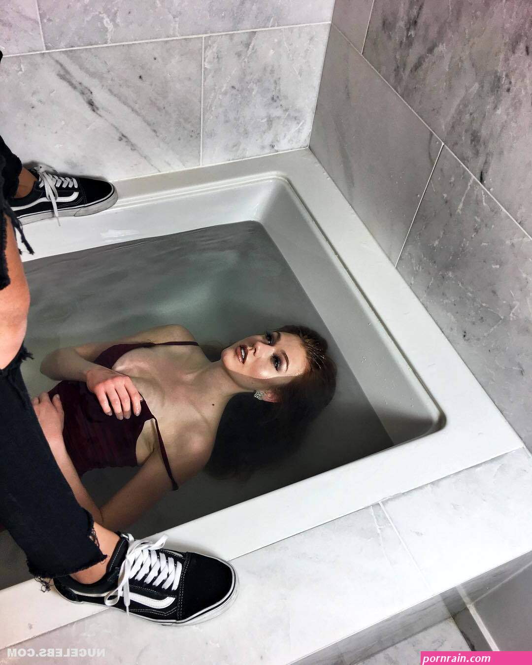 Katherine McNamara See Through And Bikini Photos