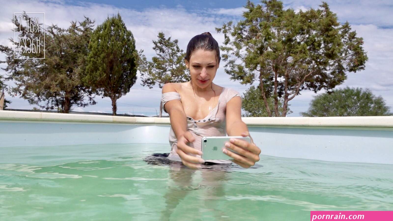 Kats Hacks on X: Me and my iPhone7 surviving a very wet video shooting at the pool. Check the latest episode of Kats Hacks.