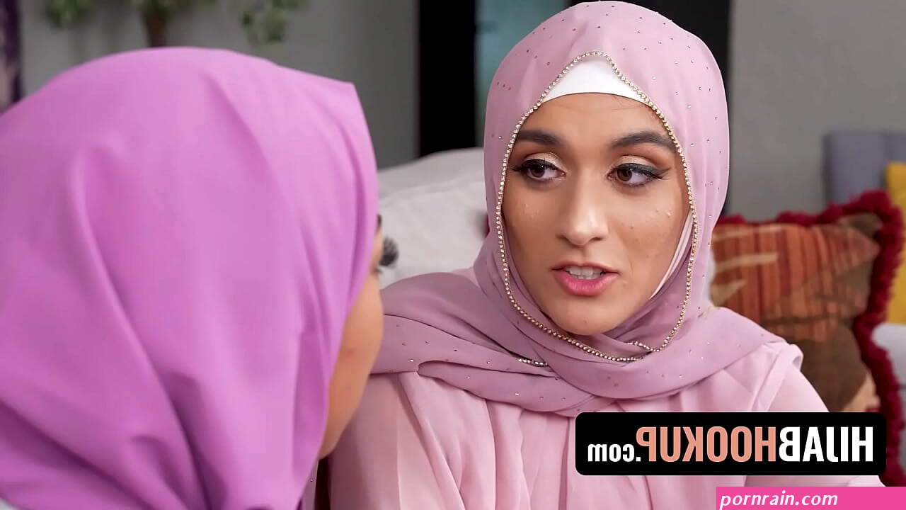 Hijab Wearing StepSisters Malina Melendez and Aubry Babcock Fuck Their StepBrother